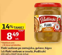 Auchan Flaki wołowe po zamojsku, gulasz, bigos lub flaki wołowe w rosole, Pudliszki oferta