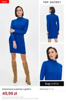 Top Secret Dzianinowa sukienka z golfem Top Secret oferta