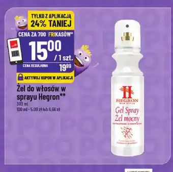 Żel do włosów w sprayu Hegron
