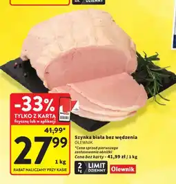 Intermarche Szynka biała bez wędzenia Olewnik oferta