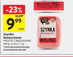 Intermarche Szynka konserwowa Prosto z Wędliniarni oferta