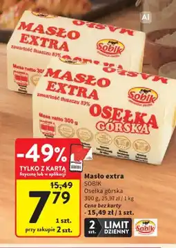 Intermarche Masło extra Osełka górska Sobik oferta