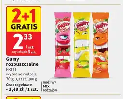Intermarche Gumy rozpuszczalne Fritt truskawkowe oferta