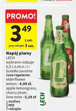 Intermarche Napój piwny Lech elderflower lemon oferta
