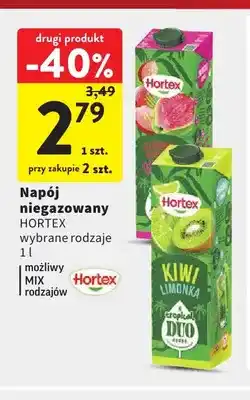 Intermarche Napój niegazowany Hortex Kiwi Limonka Tropical Duo oferta