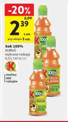 Intermarche Sok Kubuś 100% oferta