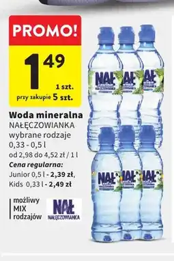 Intermarche Woda mineralna niegazowana Junior Nałęczowianka oferta