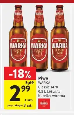 Intermarche Piwo Warka Classic 1478 oferta