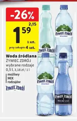 Intermarche Woda źródlana Żywiec Zdrój oferta