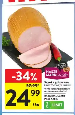 Intermarche Szynka gotowana Prosto z Wędliniarni oferta