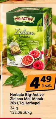 Herbata zielona malina i marakuja Big-Active