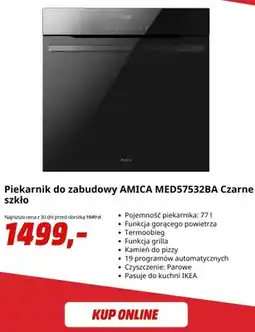 Media Markt Piekarnik do zabudowy Amica MED57532BA czarne szkło oferta