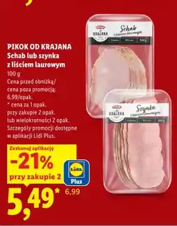 Lidl Szynka z liściem laurowym Pikok Od Krajana oferta
