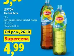 Lidl Herbata mrożona Lipton Ice Tea Zero mango oferta