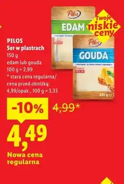 Lidl Ser Edam w plastrach Pilos oferta