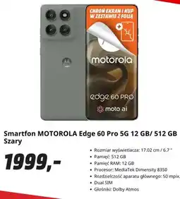 Media Markt Smartfon Motorola Edge 60 Pro 5 g 12 GB/ 512 Gb szary oferta
