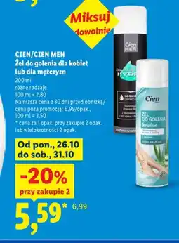Lidl Żel do golenia dla kobiet Sensitive Cien oferta