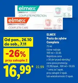 Lidl Pasta do zębów Elmex Sensitive Plus Complete Protection oferta