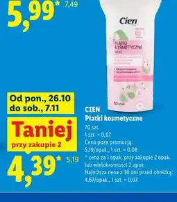 Lidl Płatki kosmetyczne Cien Maxi oferta