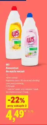 Lidl Koncentrat do mycia naczyń W5 Cytryna oferta