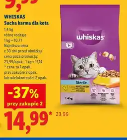 Lidl Sucha karma dla kota Whiskas oferta
