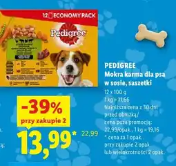 Lidl Mokra karma dla psa w sosie saszetki Pedigree 12-pak oferta