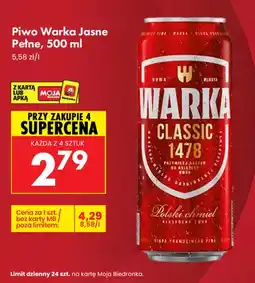 Biedronka Piwo Warka oferta