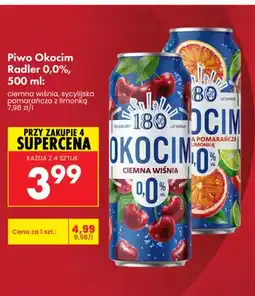 Biedronka Piwo bezalkoholowe Okocim Radler sycylijska pomarańcza z limonką oferta