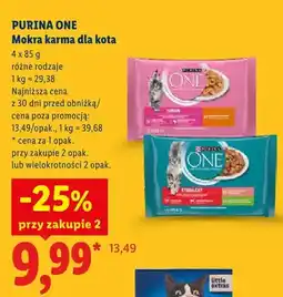 Lidl Mokra karma dla kota Purina One Delicate 4-pak oferta