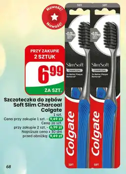 Dino Szczoteczka do zębów Soft Slim Charcoal Colgate oferta