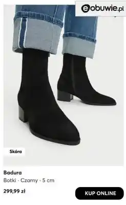 eobuwie Botki czarne 5 cm Badura oferta