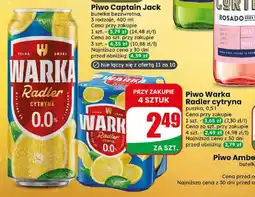 Dino Piwo bezalkoholowe Warka Radler cytryna oferta