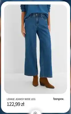 BonPrix Lekkie jeansy wide leg Bonprix oferta