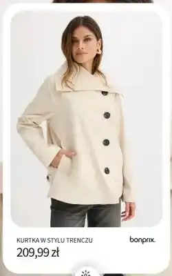 BonPrix Kurtka w stylu trenczu Bonprix oferta