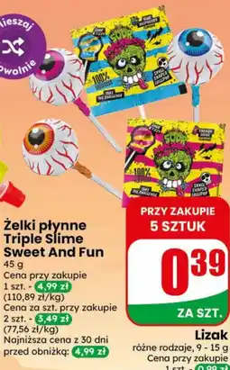 Dino Żelki płynne Triple slime Sweet And Fun oferta