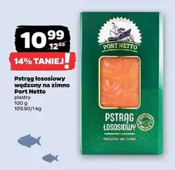 Netto Pstrąg łososiowy wędzony na zimno plastry Port Netto oferta