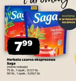 Netto Herbata czarna ekspresowa Saga oferta