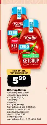 Netto Ketchup pikantny zero cukru Kotlin oferta