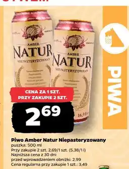Netto Piwo Amber Natur Niepasteryzowany oferta