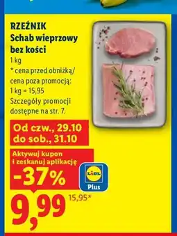 Lidl Schab wieprzowy bez kości Rzeźnik oferta