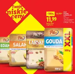 Lidl Ser gouda w plastrach XXL Pilos oferta