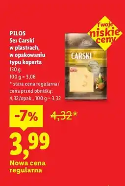 Lidl Ser carski w plastrach w opakowaniu typu koperta Pilos oferta