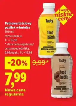 Lidl Pełnowartościowy posiłek w butelce Tasty oferta