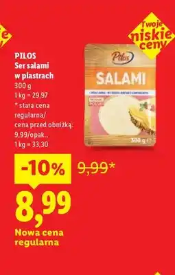 Lidl Ser salami w plastrach Pilos oferta
