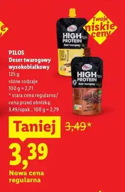 Lidl Deser twarogowy wysokobiałkowy Pilos oferta