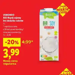 Lidl Napój sojowy bez dodatku cukrów Vemondo oferta