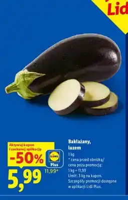 Lidl Bakłażany luzem Ryneczek Lidla oferta