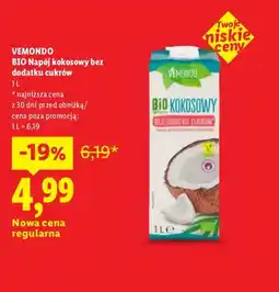Lidl Napój kokosowy bez dodatku cukrów Vemondo oferta