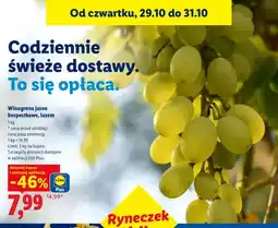 Lidl Winogrona jasne bezpestkowe oferta