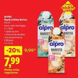 Lidl Napój roślinny Barista kokos Alpro oferta